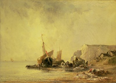 Bateaux sur la côte normande, vers 1823 - Richard Parkes Bonington